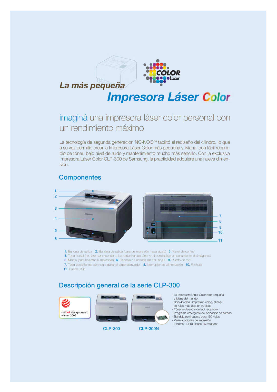 Samsung CLP-300 manual Impresora Láser 