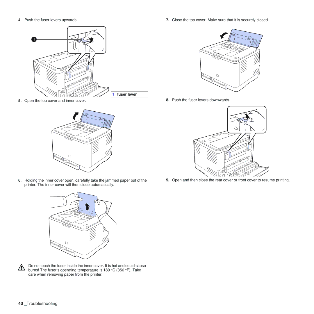 Samsung CLP-310XAA, CLP-310N manual Fuser lever 