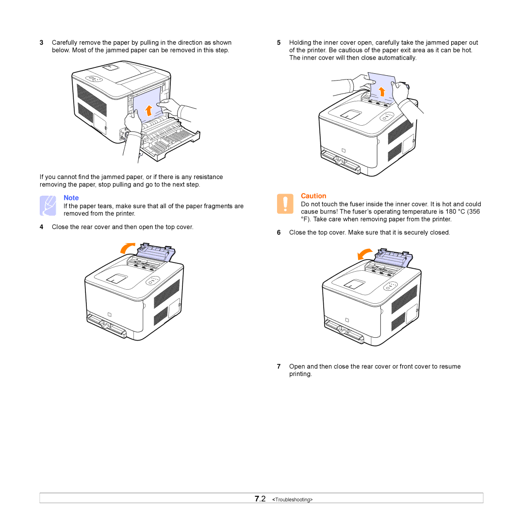 Samsung CLP-350 manual Troubleshooting 