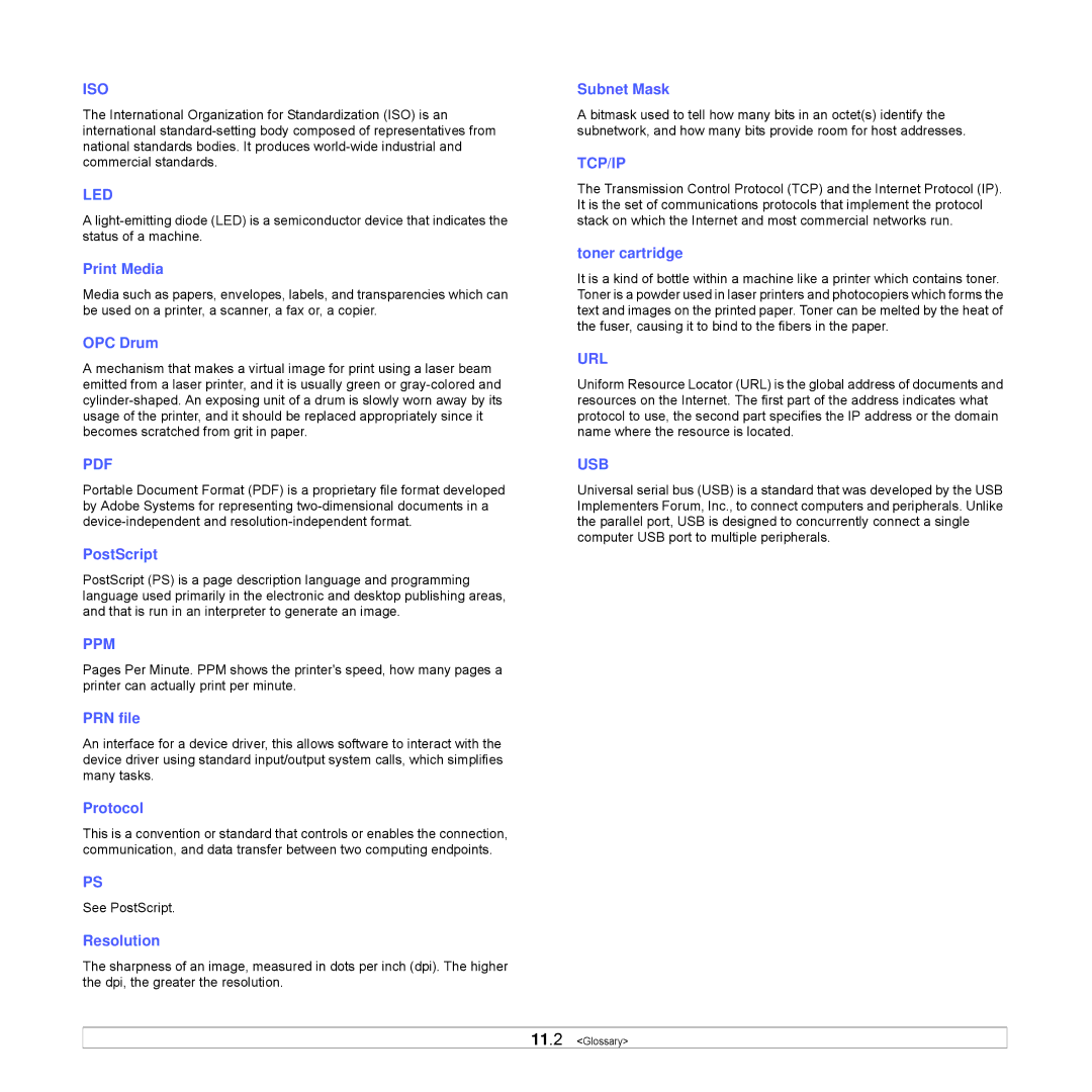 Samsung CLP-350 manual Iso 