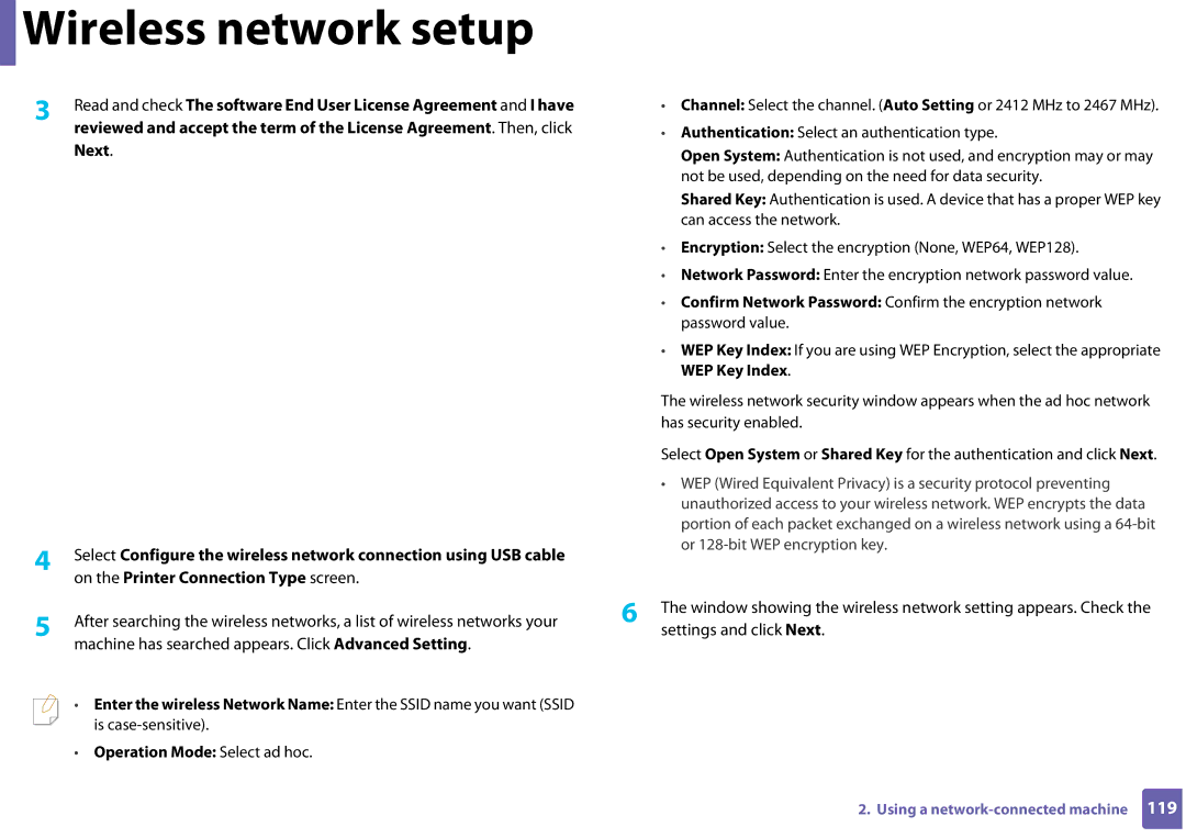 Samsung CLP-365W/XAA manual Settings and click Next, Machine has searched appears. Click Advanced Setting 