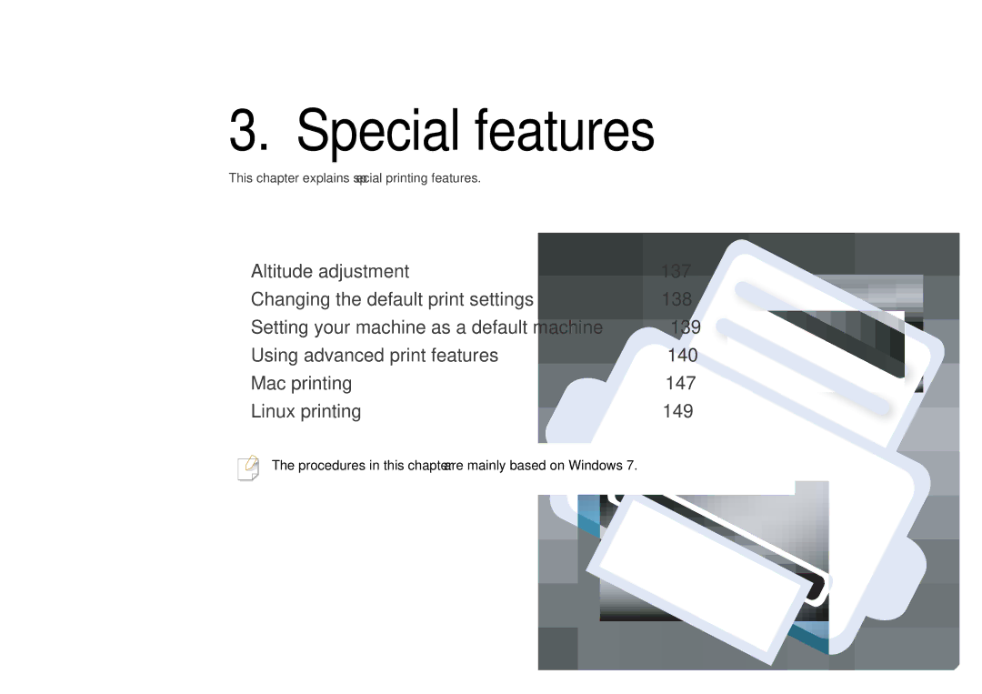 Samsung CLP-365W/XAA manual Special features 