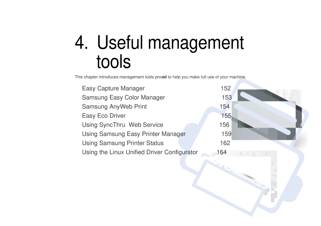 Samsung CLP-365W/XAA manual Useful management tools 