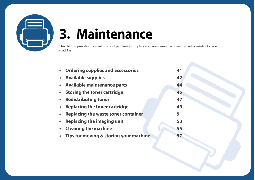 Samsung CLP-365W/XAA manual Maintenance 