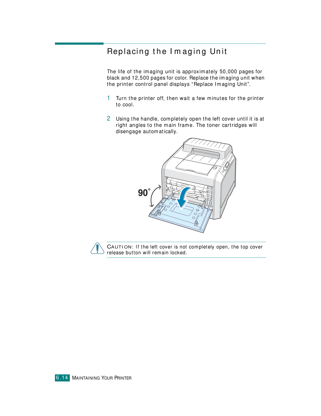 Samsung CLP-510 Series manual Replacing the Imaging Unit 