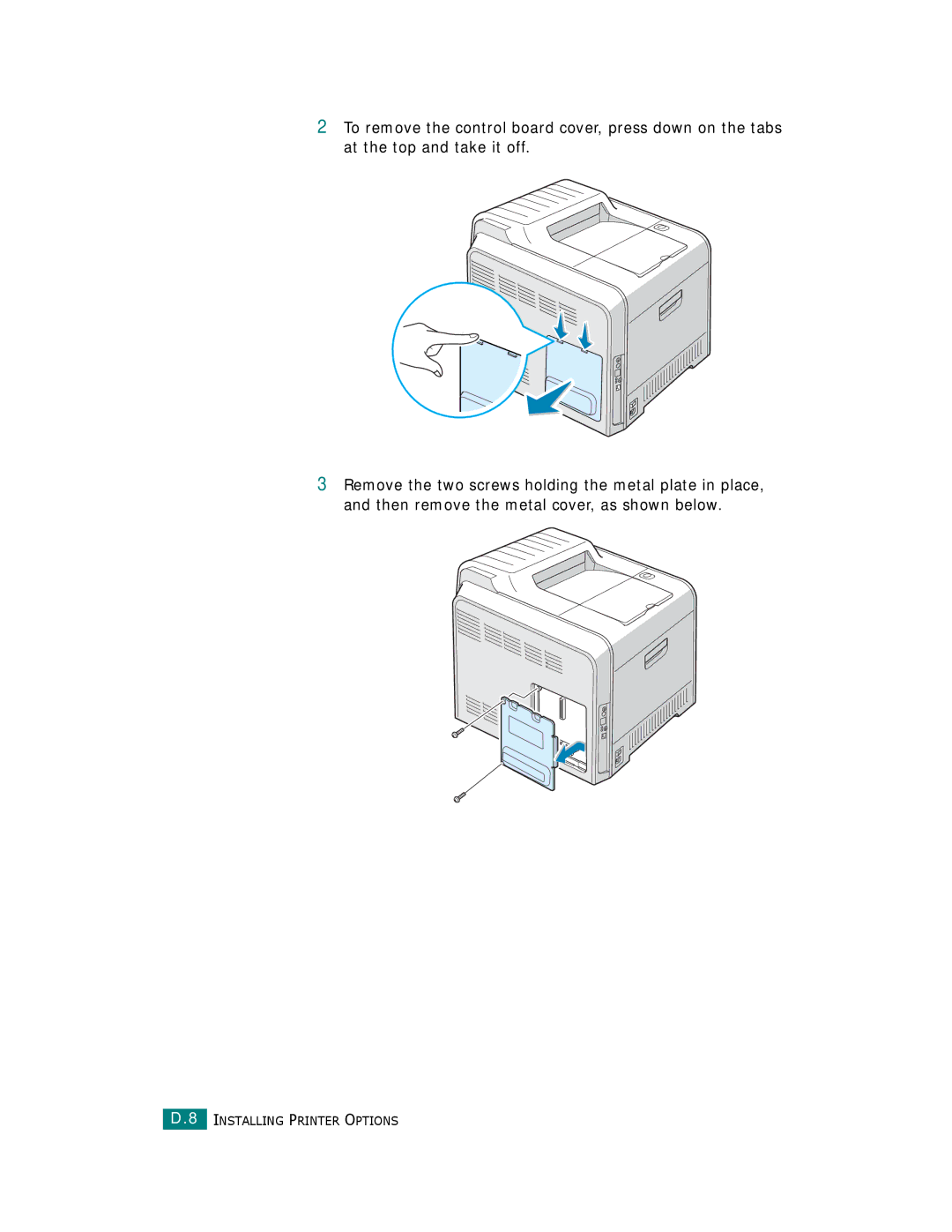 Samsung CLP-510 Series manual Installing Printer Options 