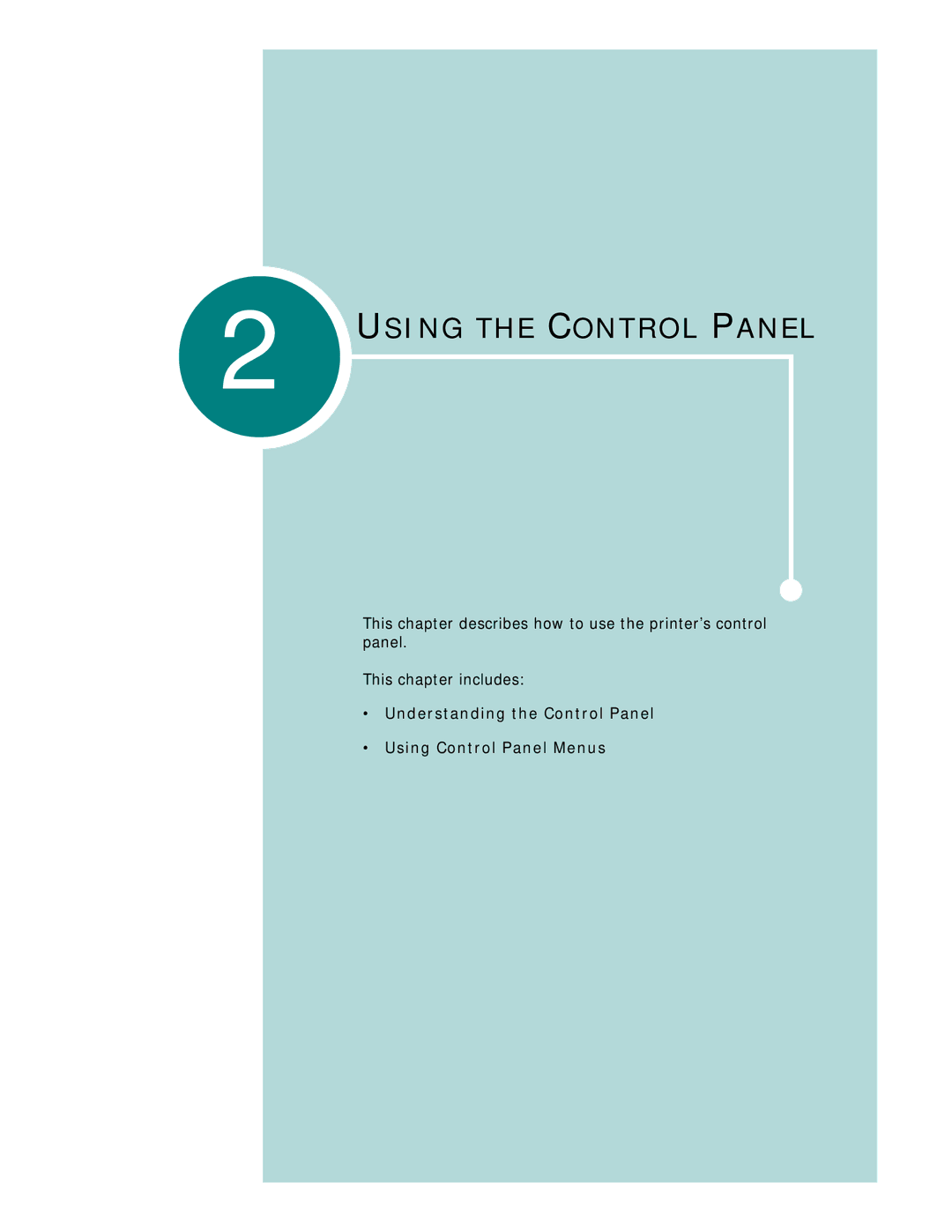 Samsung CLP-510 Series manual Using the Control Panel, Understanding the Control Panel Using Control Panel Menus 