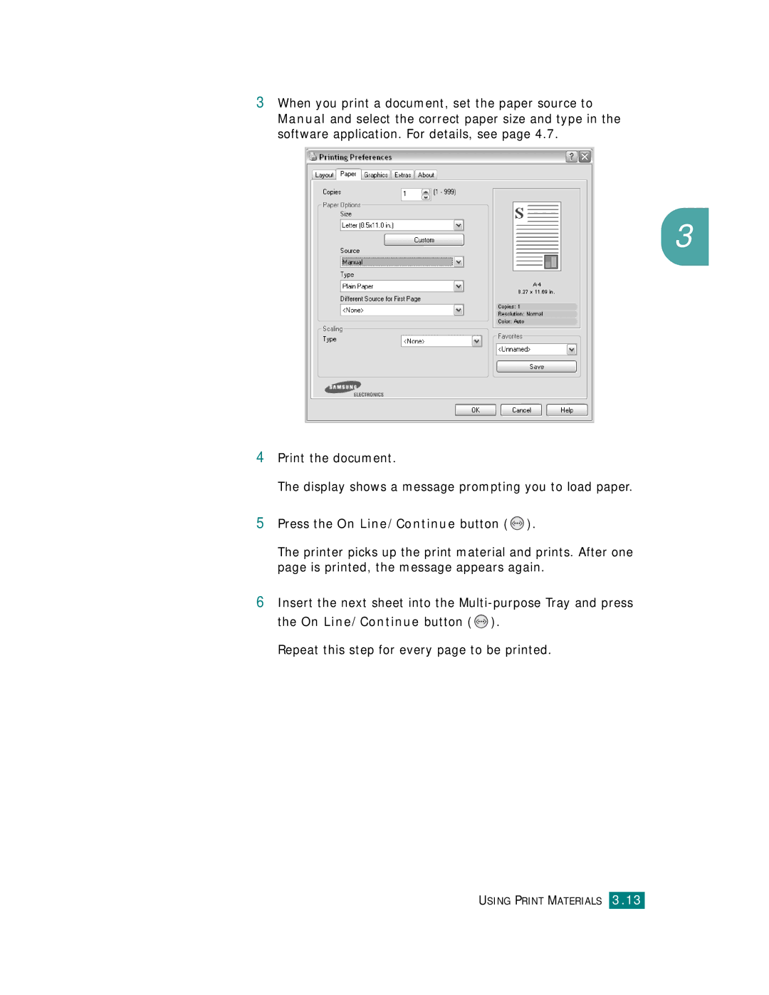 Samsung CLP-510 Series manual Using Print Materials 