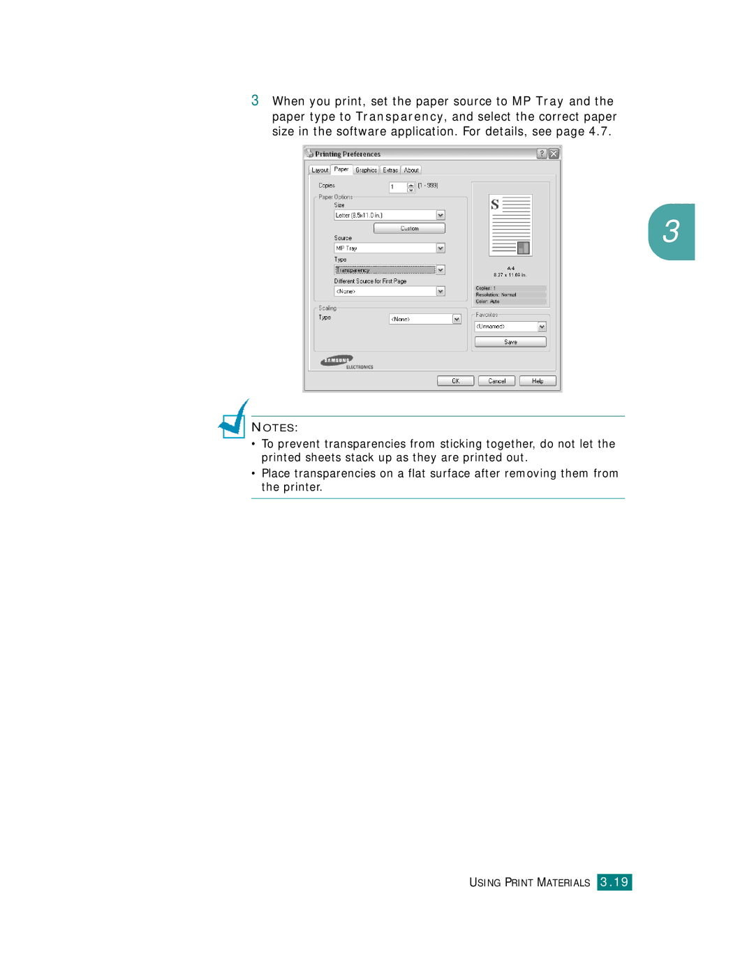 Samsung CLP-510 Series manual Using Print Materials 