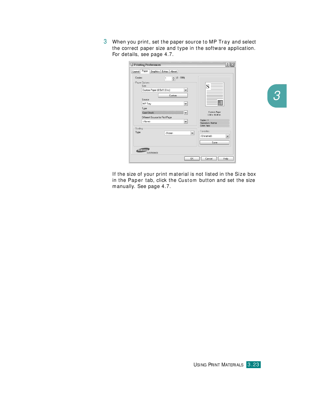 Samsung CLP-510 Series manual Using Print Materials 