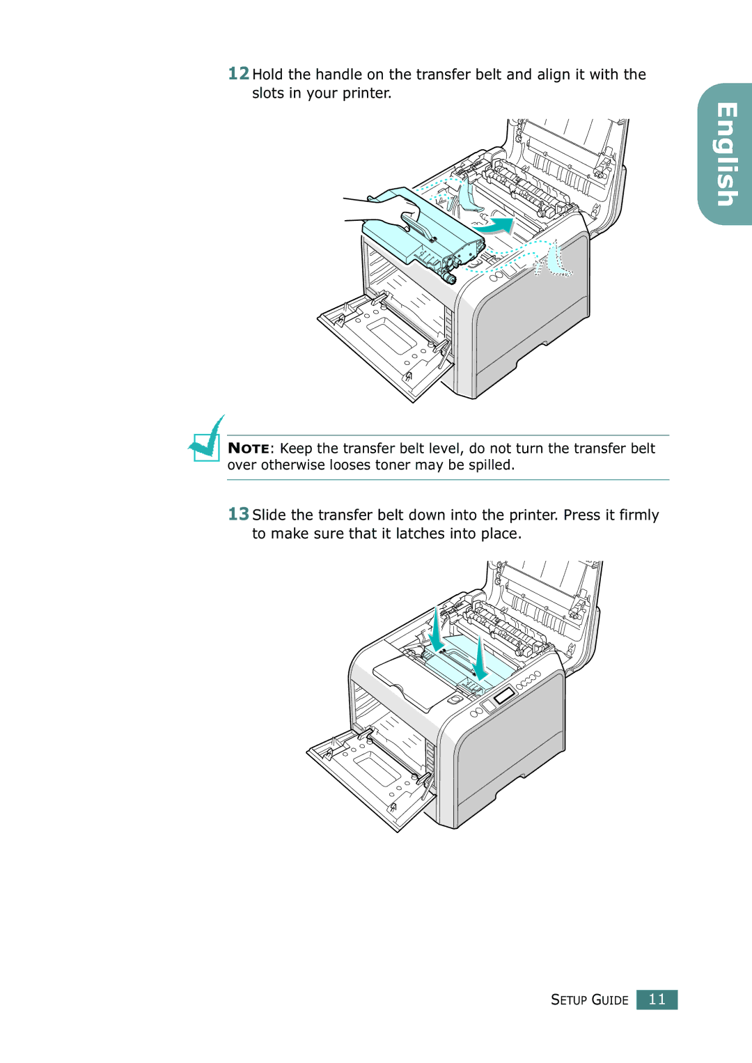 Samsung CLP-550N setup guide English 