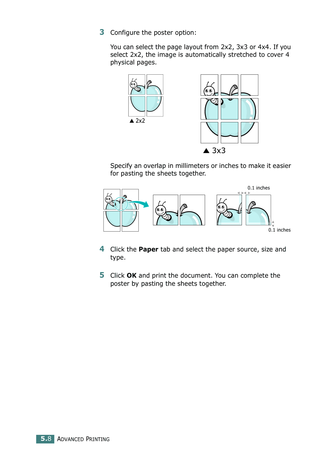 Samsung CLP-550N setup guide Inches 