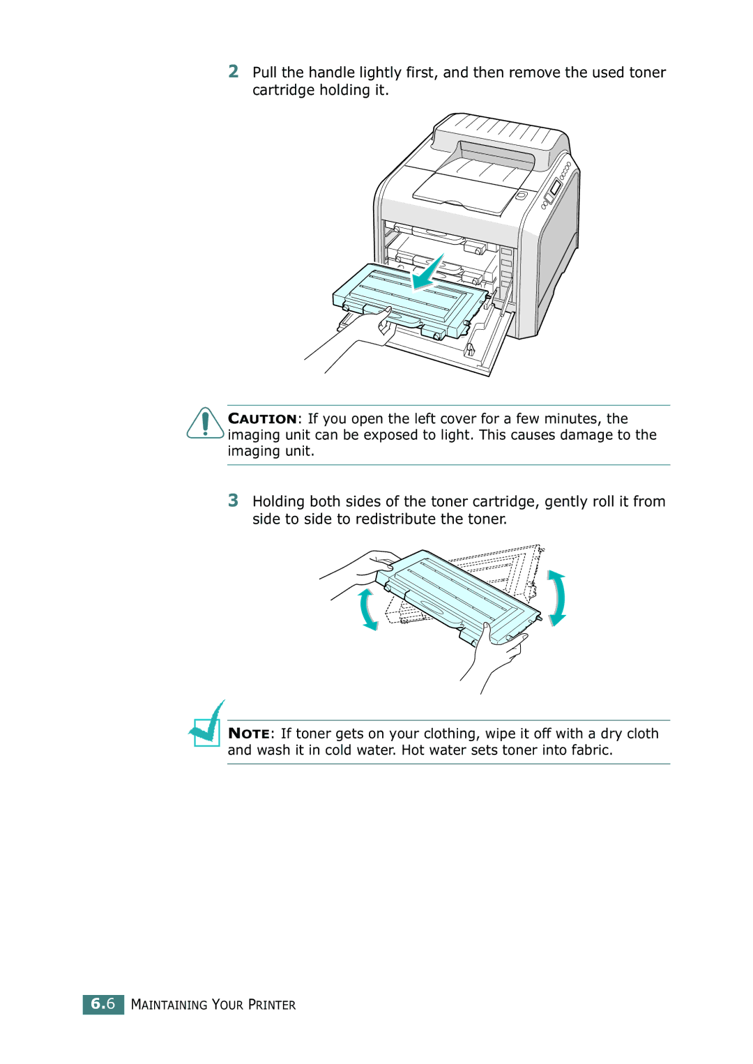 Samsung CLP-550N setup guide Maintaining Your Printer 