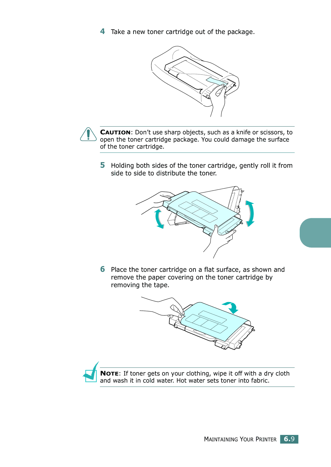 Samsung CLP-550N setup guide Maintaining Your Printer 