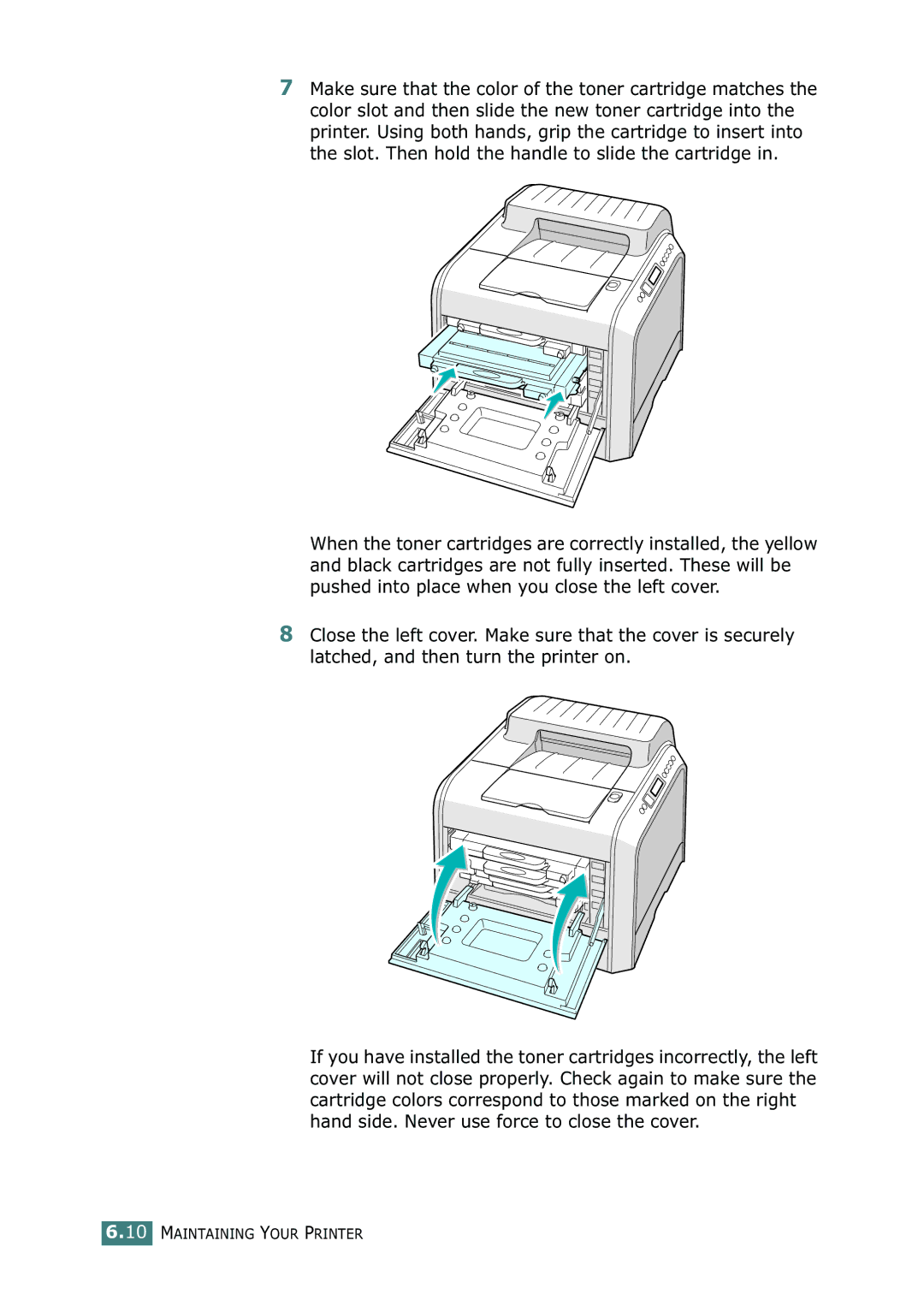 Samsung CLP-550N setup guide Maintaining Your Printer 