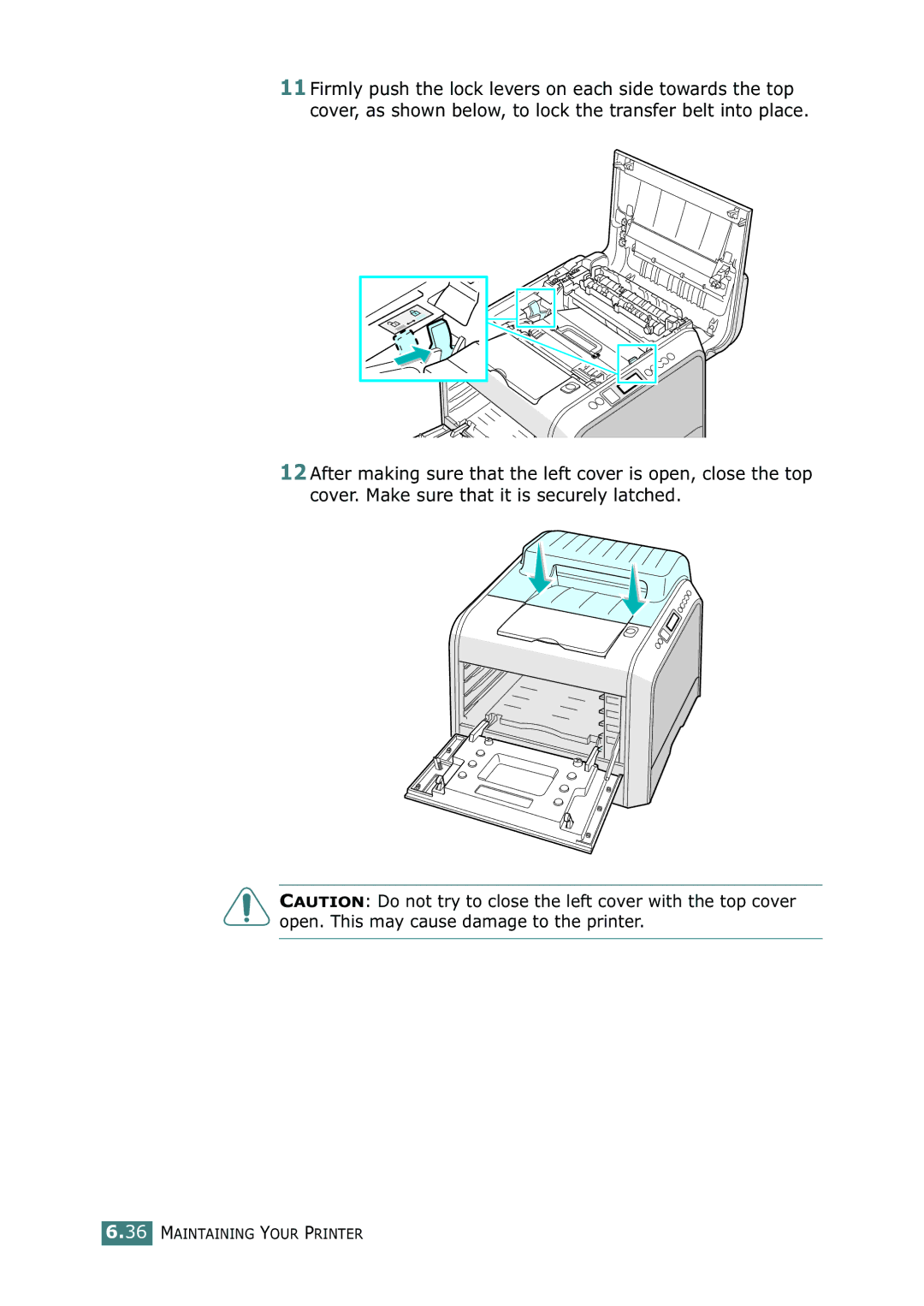 Samsung CLP-550N setup guide Maintaining Your Printer 