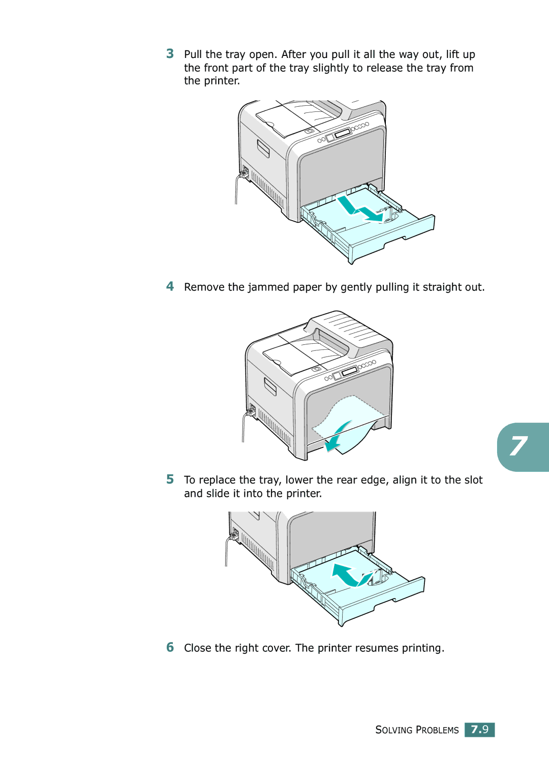 Samsung CLP-550N setup guide Solving Problems 