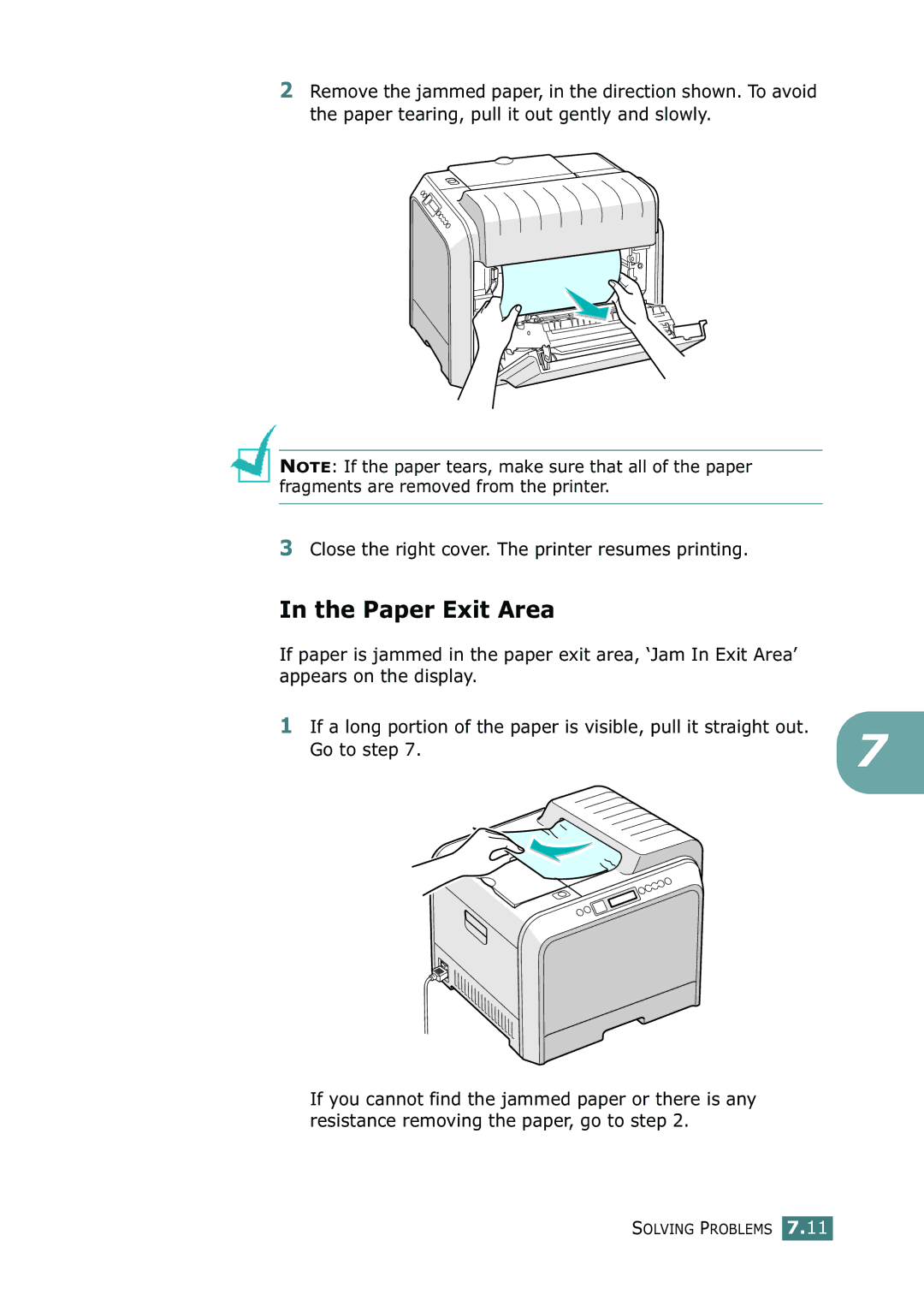 Samsung CLP-550N setup guide Paper Exit Area 