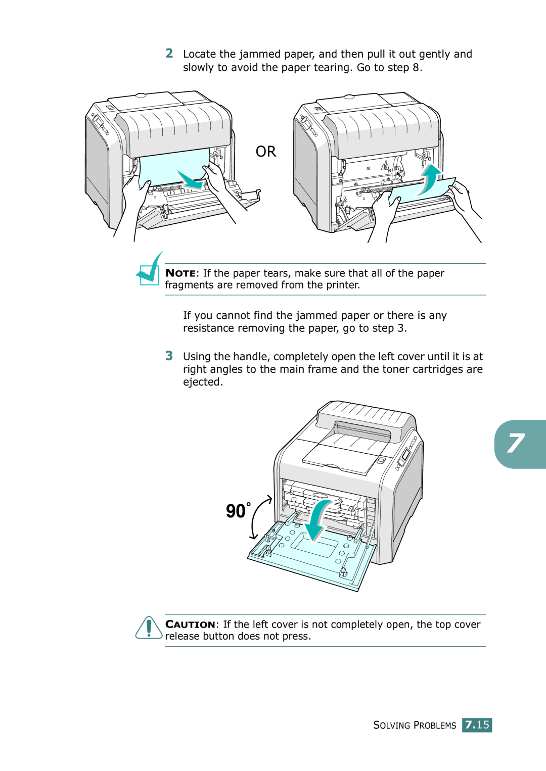 Samsung CLP-550N setup guide Solving Problems 