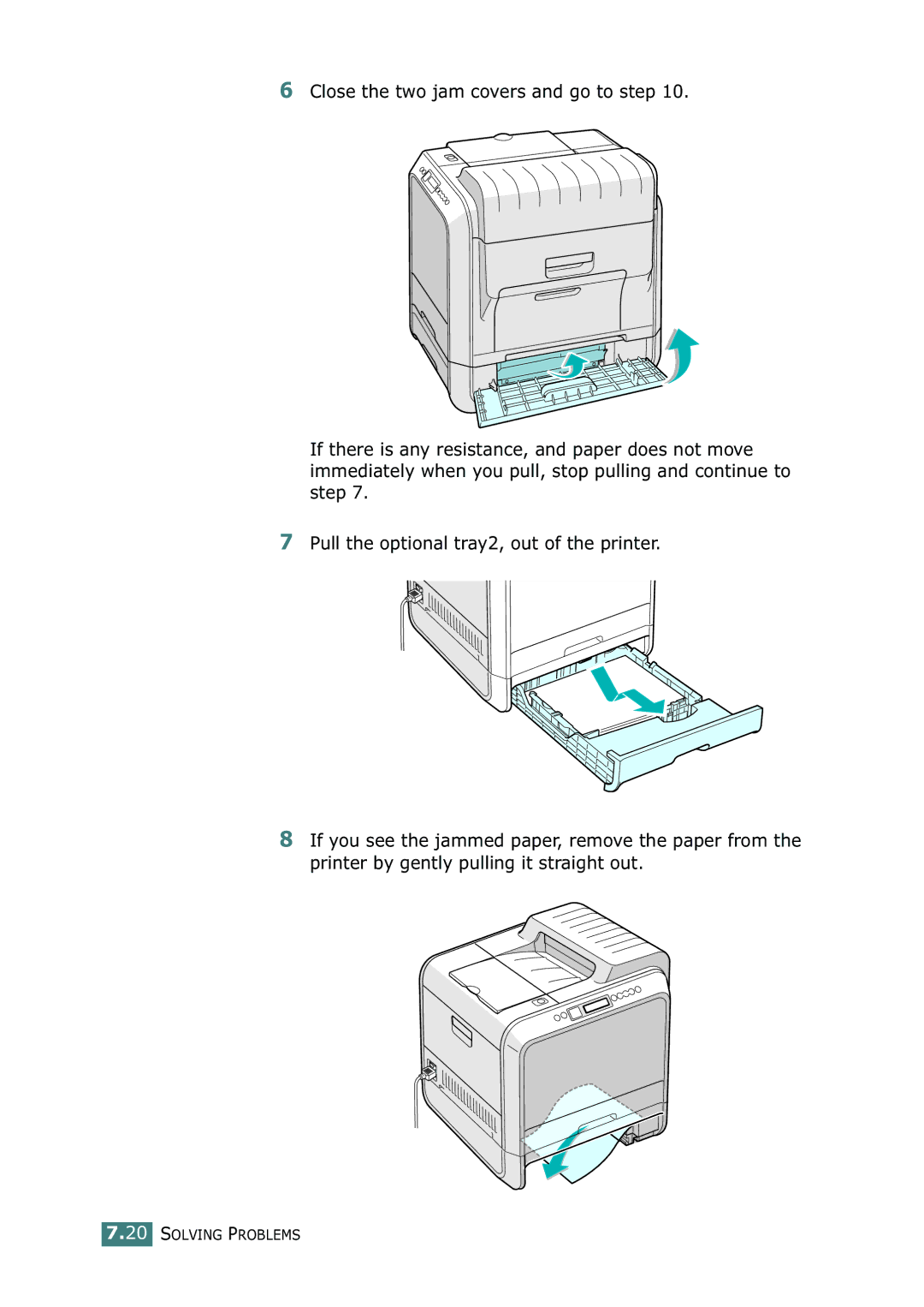 Samsung CLP-550N setup guide Solving Problems 