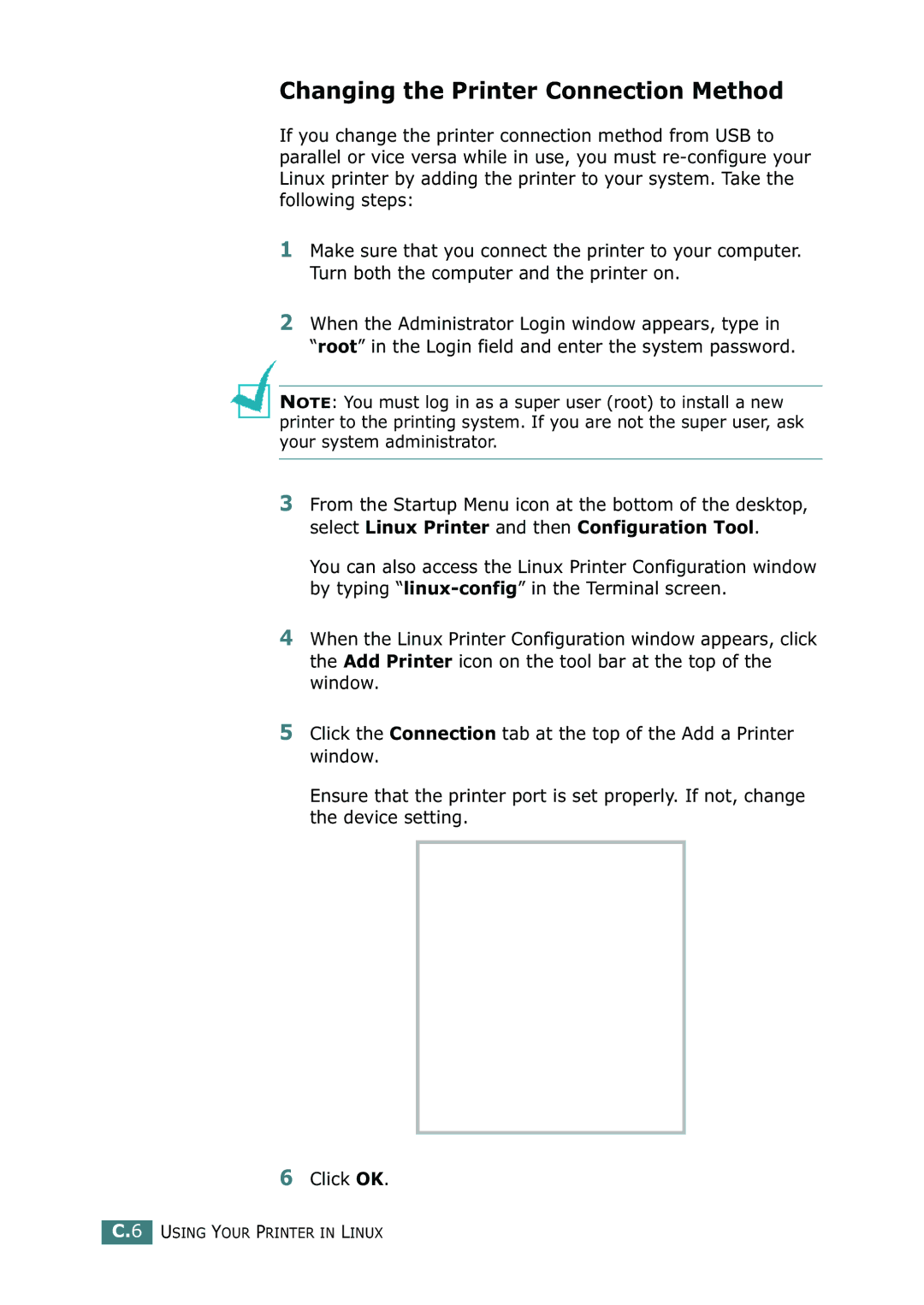 Samsung CLP-550N setup guide Changing the Printer Connection Method 