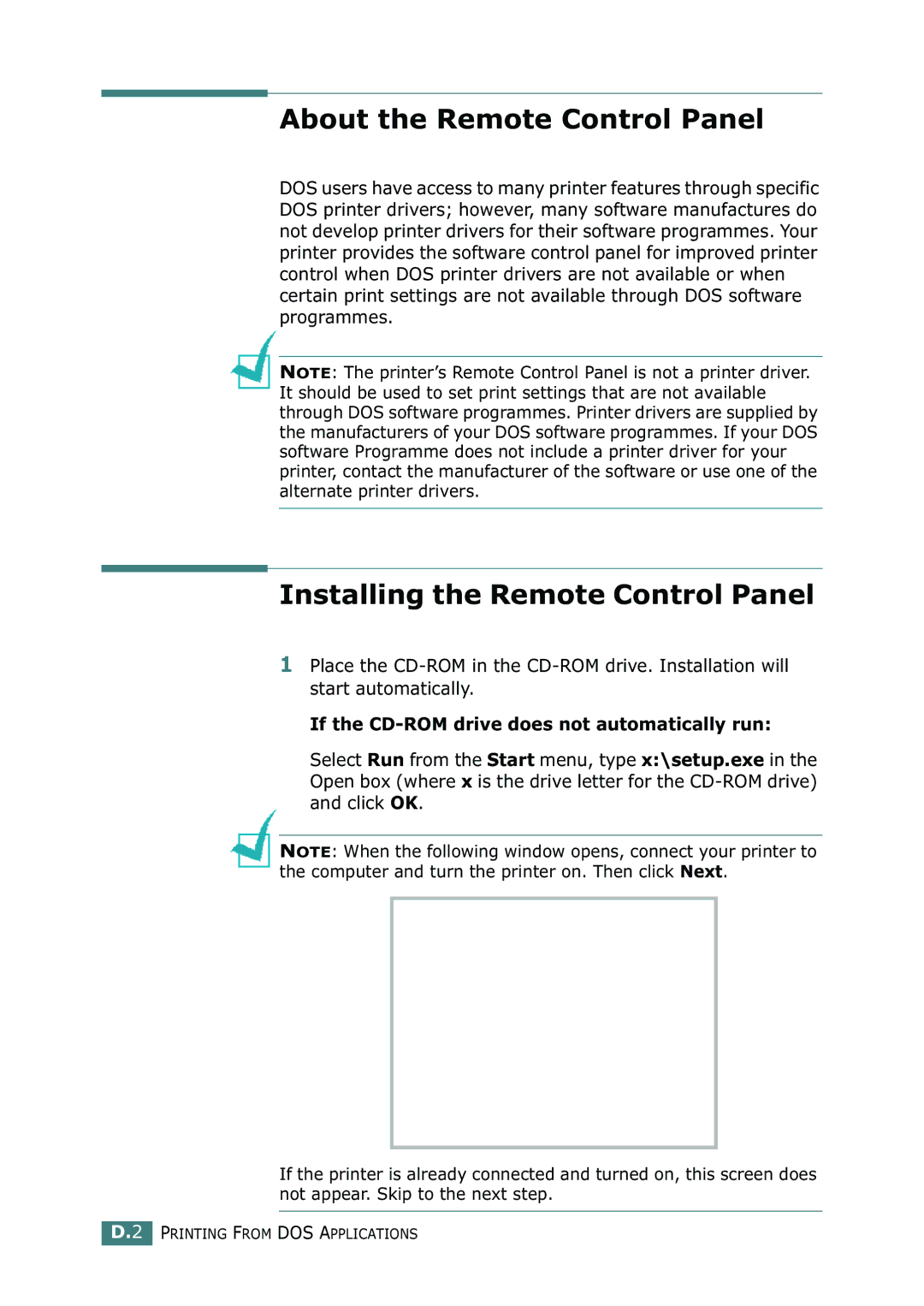 Samsung CLP-550N setup guide About the Remote Control Panel, Installing the Remote Control Panel 