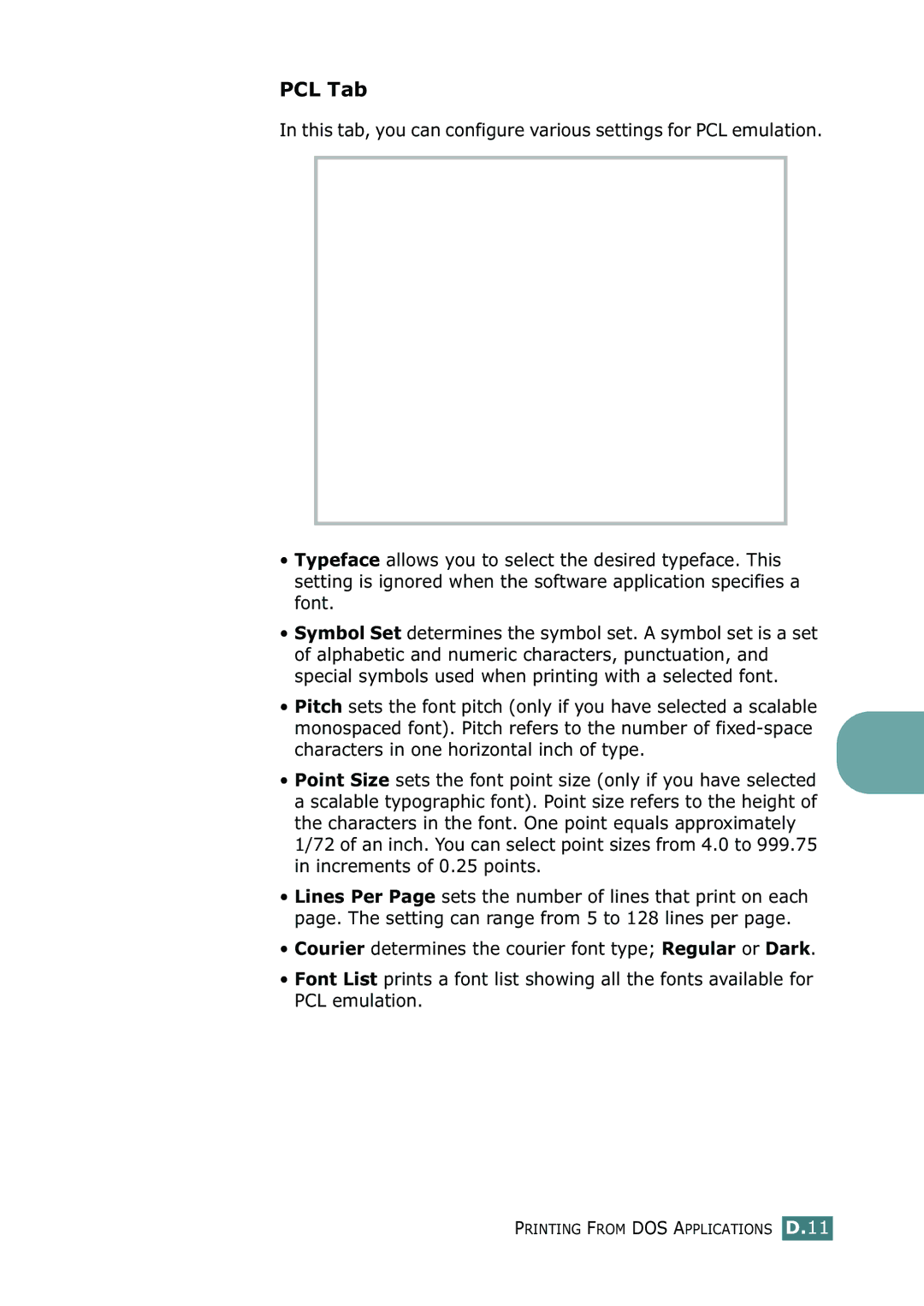 Samsung CLP-550N setup guide PCL Tab 