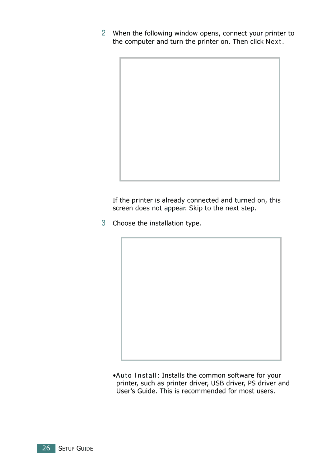 Samsung CLP-550N setup guide Setup Guide 