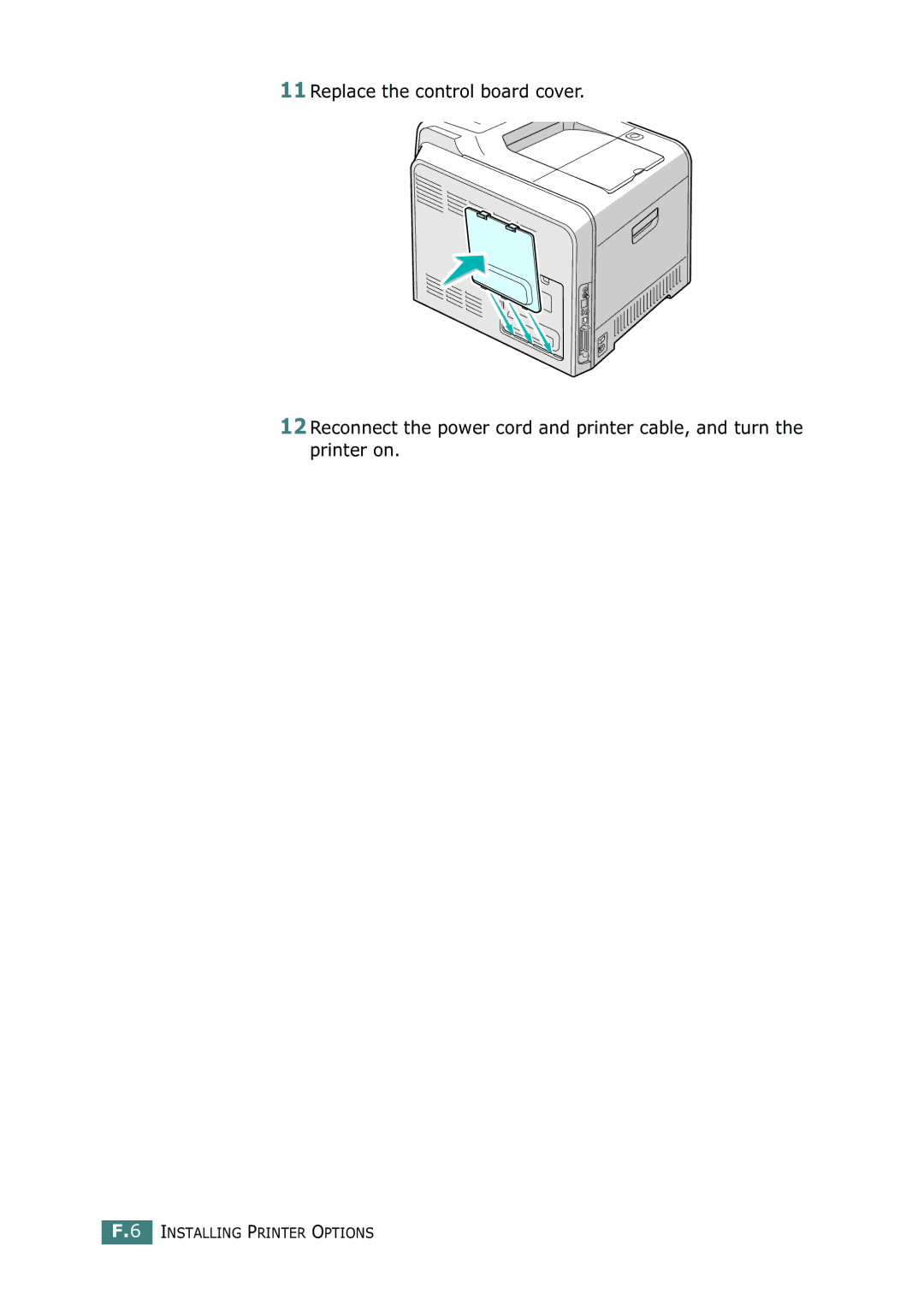 Samsung CLP-550N setup guide Installing Printer Options 