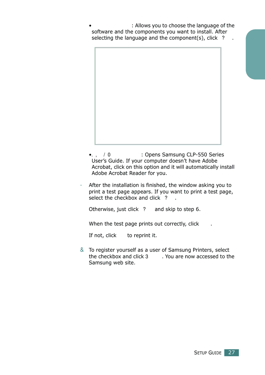 Samsung CLP-550N setup guide English 