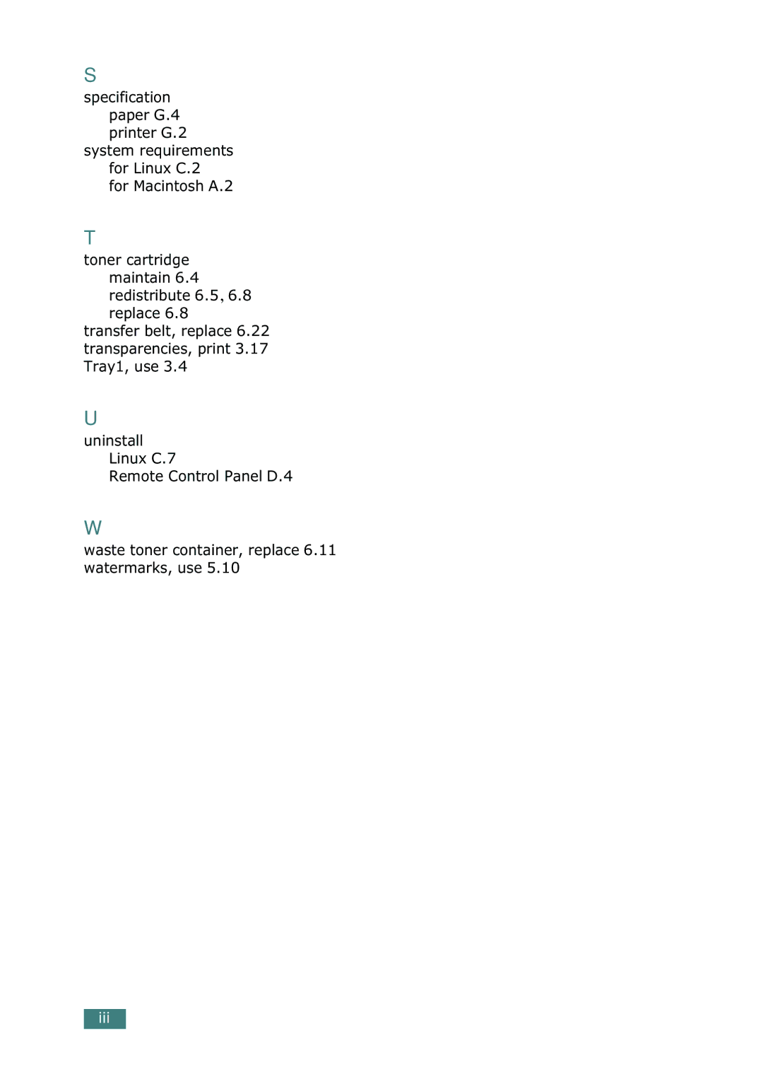 Samsung CLP-550N setup guide Iii 