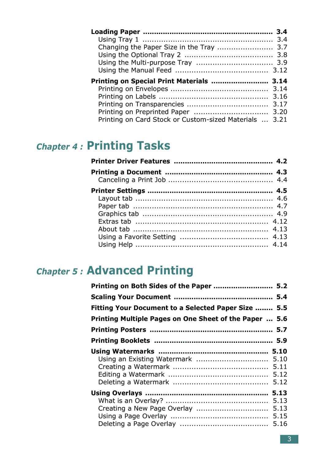 Samsung CLP-550N Printing on Card Stock or Custom-sized Materials, Printing Multiple Pages on One Sheet of the Paper 