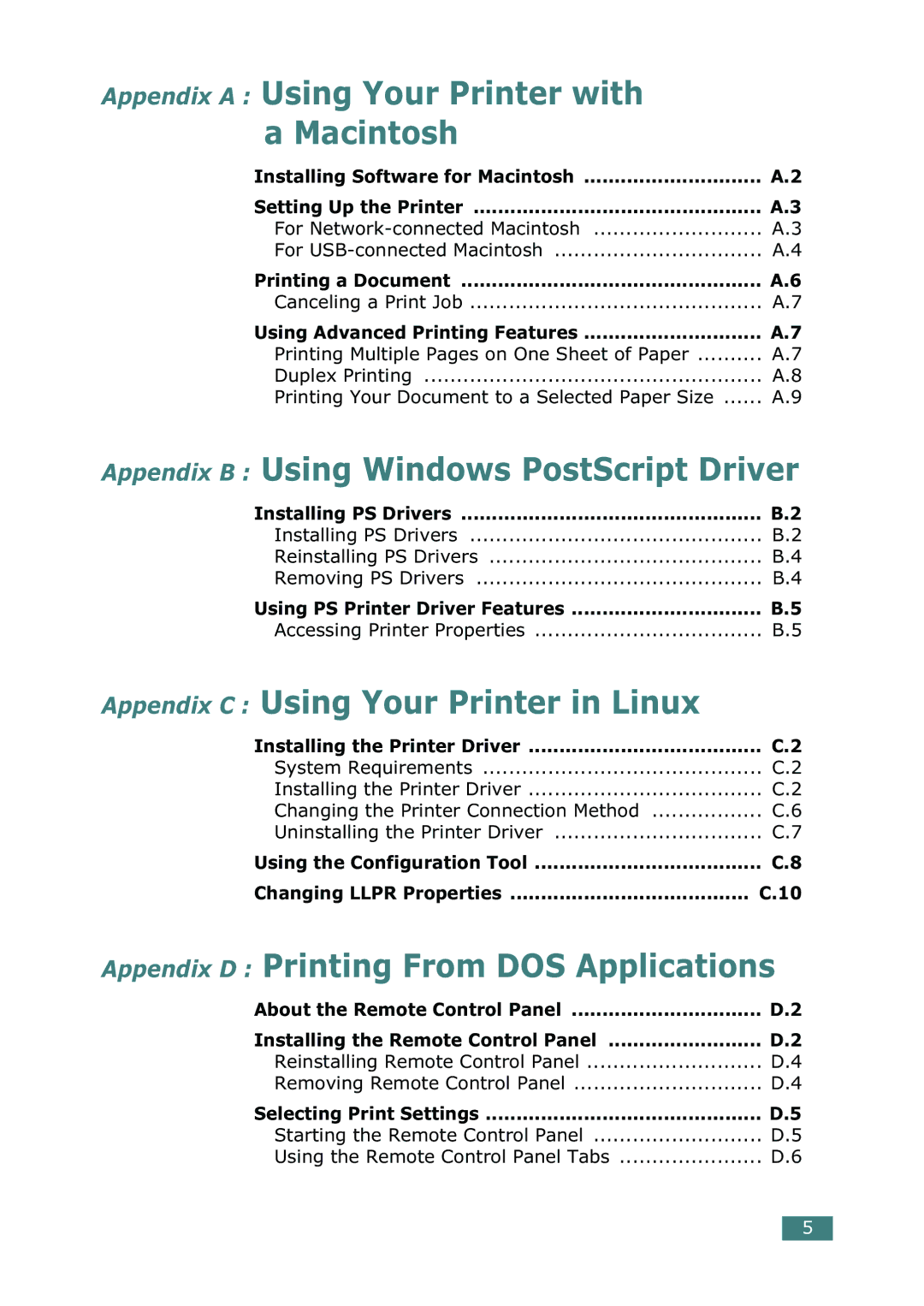 Samsung CLP-550N setup guide For Network-connected Macintosh For USB-connected Macintosh, Canceling a Print Job 