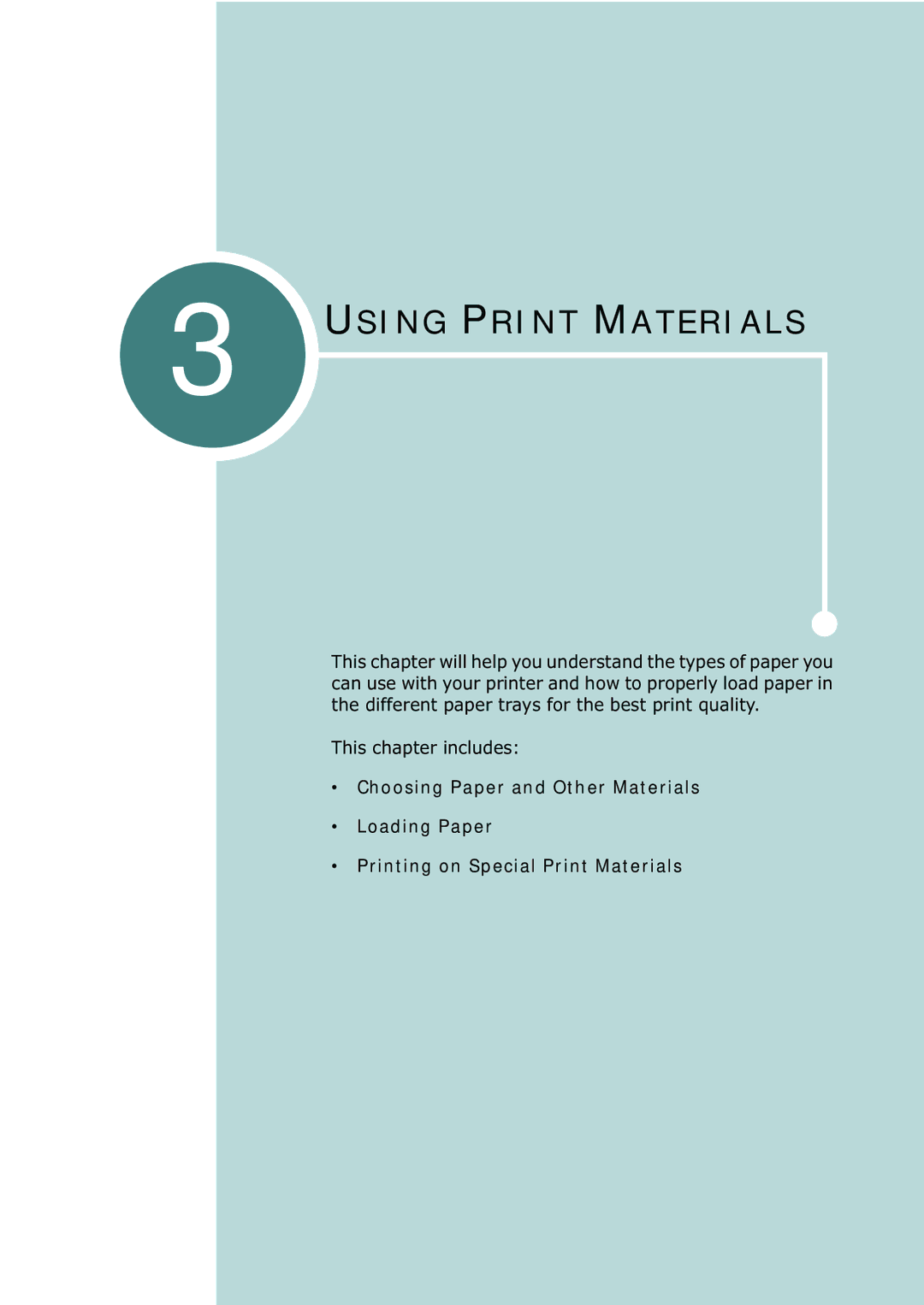 Samsung CLP-550N setup guide Using Print Materials 