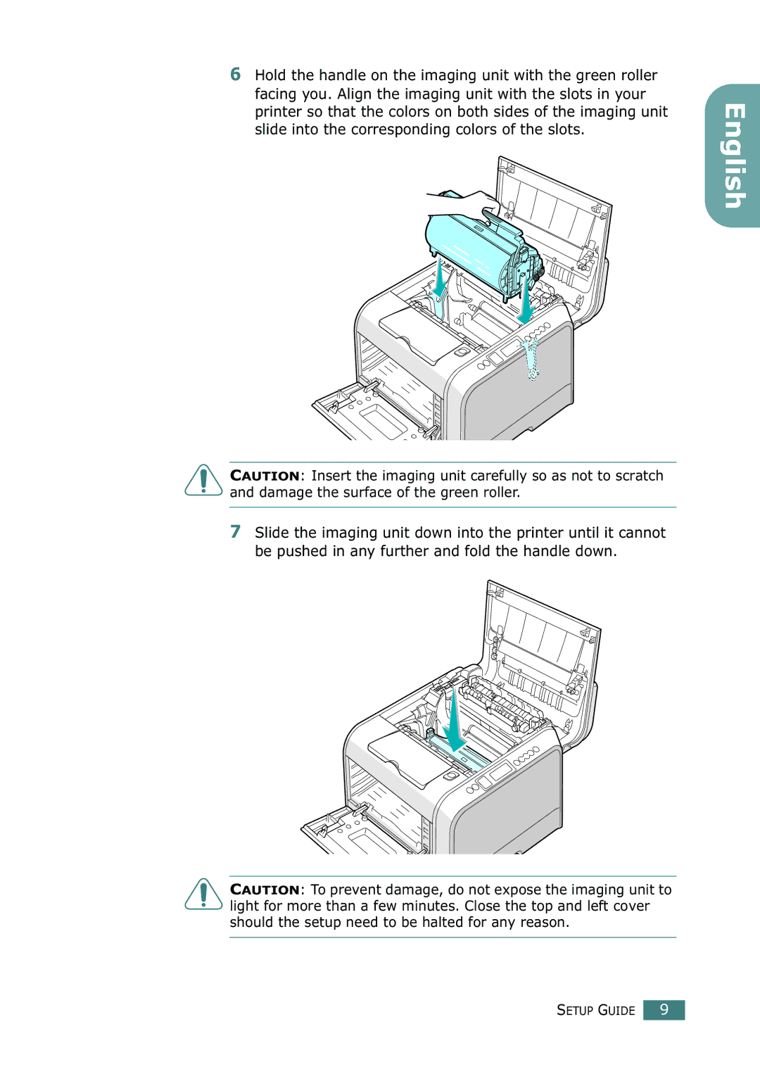 Samsung CLP-550N setup guide English 