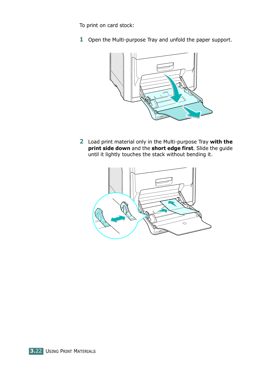 Samsung CLP-550N setup guide Using Print Materials 