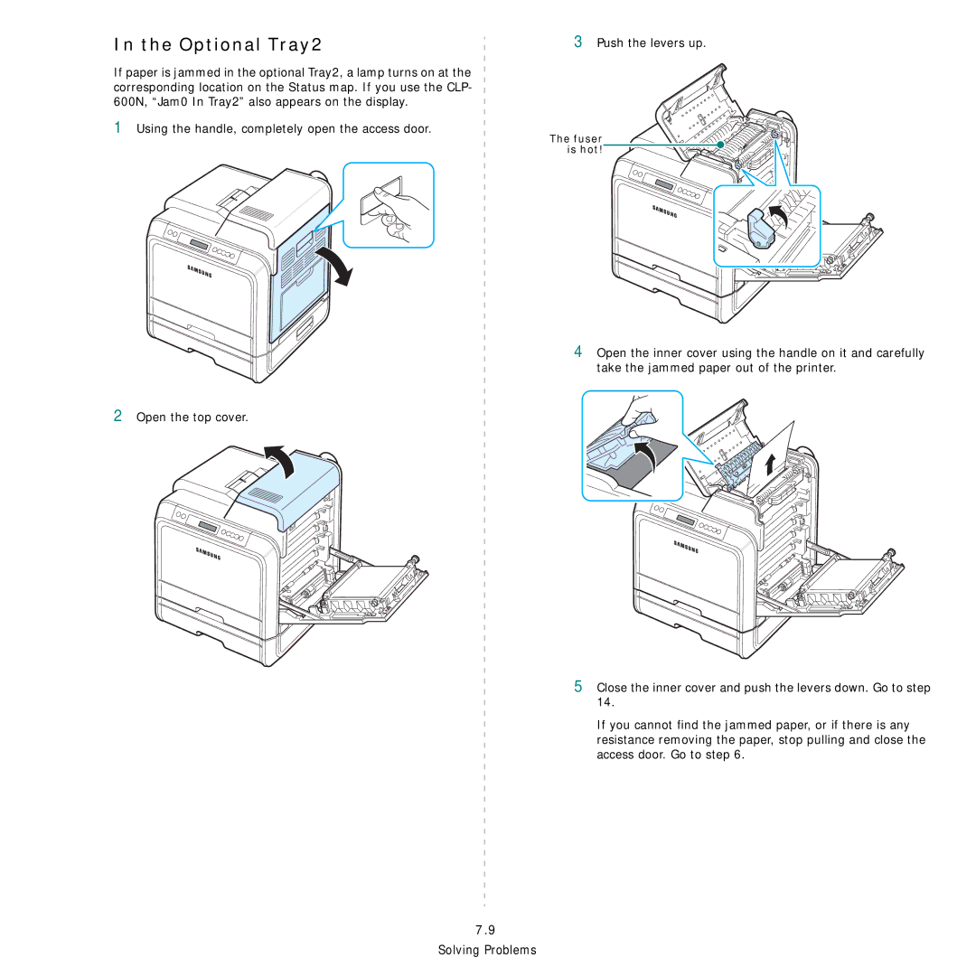 Samsung CLP-600 manual Optional Tray2 