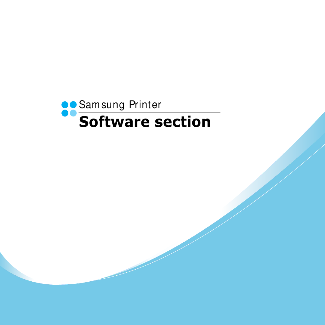 Samsung CLP-600 manual Software section 