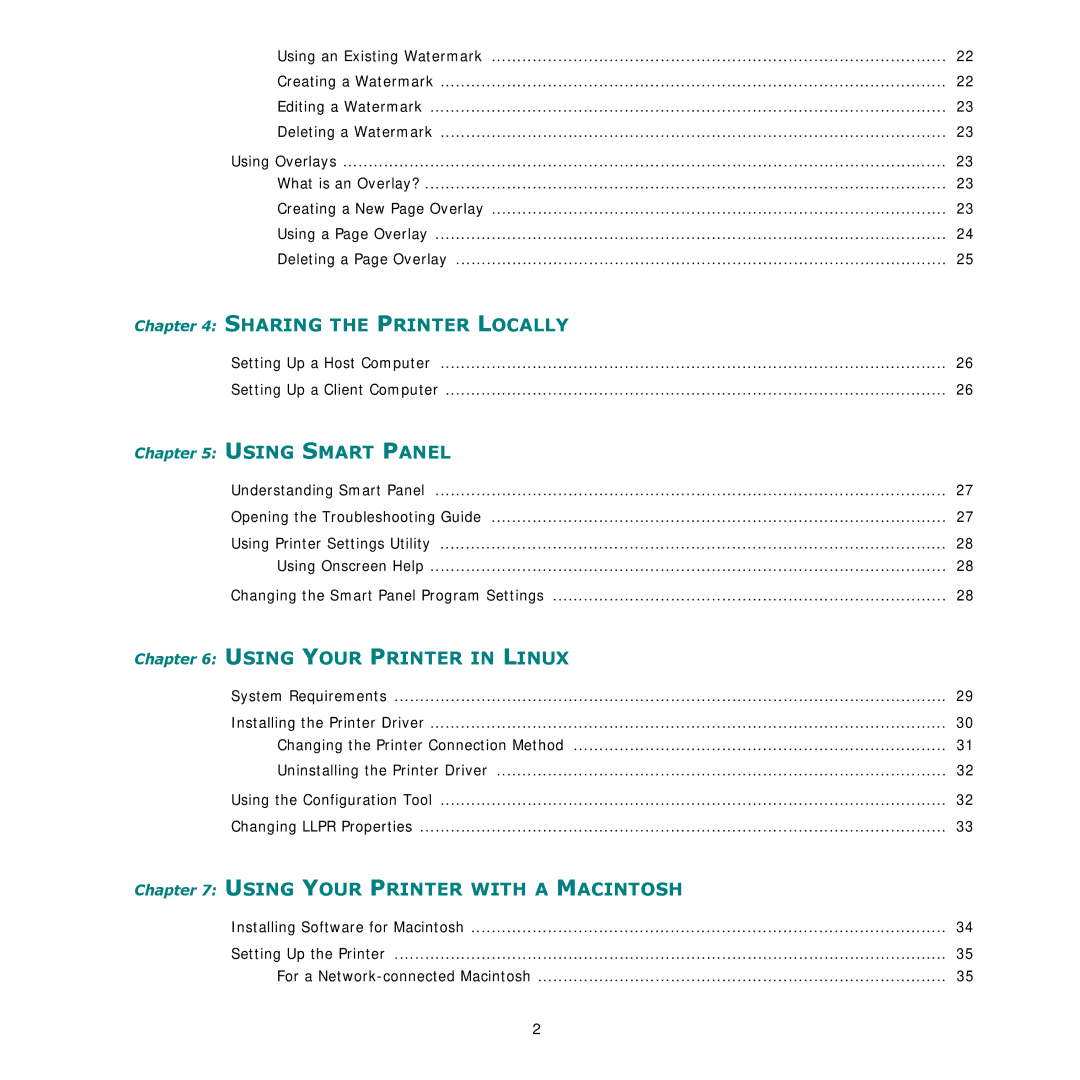 Samsung CLP-600 manual Sharing the Printer Locally 