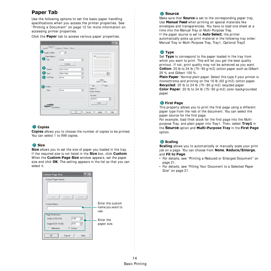 Samsung CLP-600 manual Paper Tab, Source 