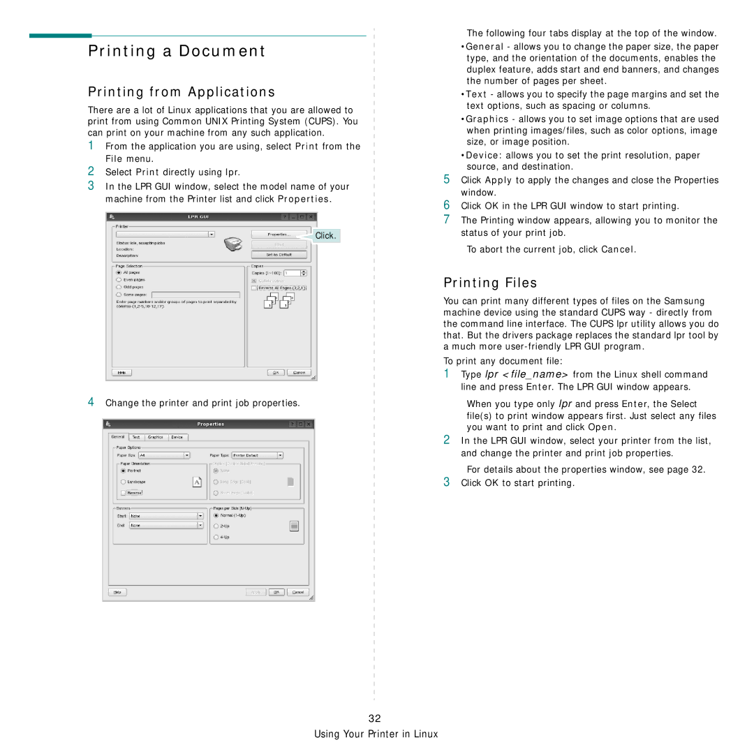 Samsung CLP-660 Series, CLP-610 Series manual Printing from Applications, Printing Files 