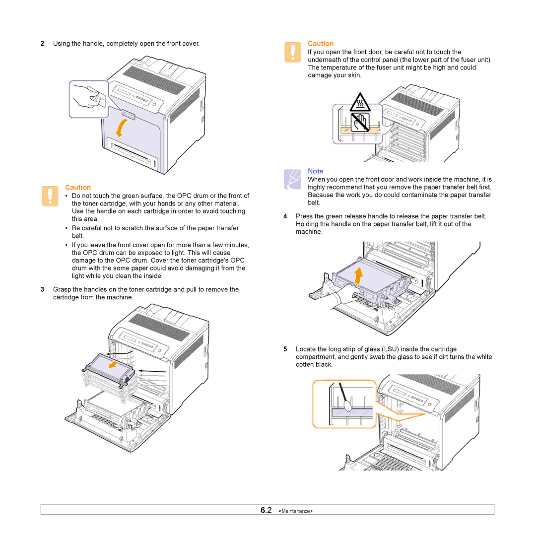 Samsung CLP-660 Series, CLP-610 Series manual Maintenance 