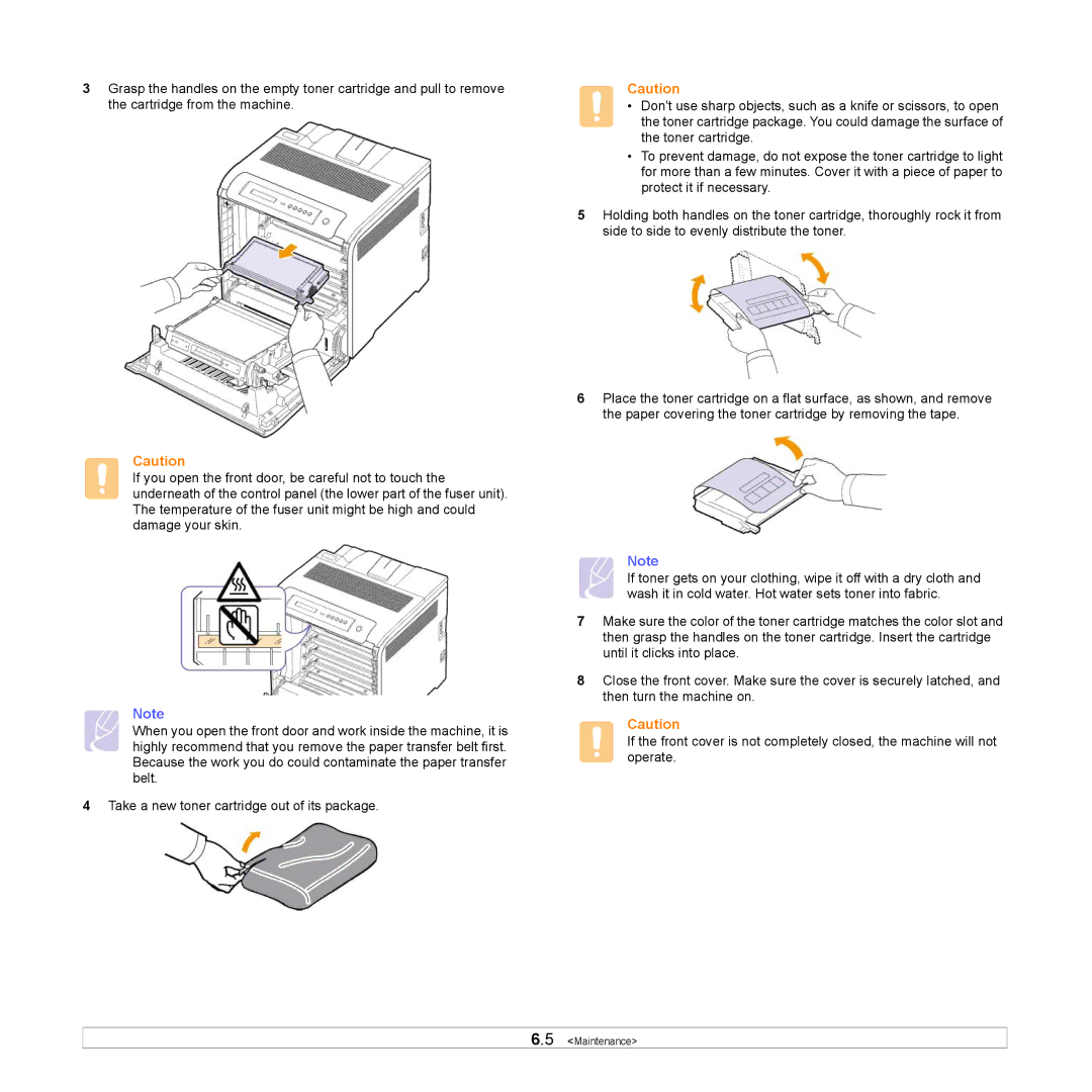 Samsung CLP-610 Series, CLP-660 Series manual Maintenance 