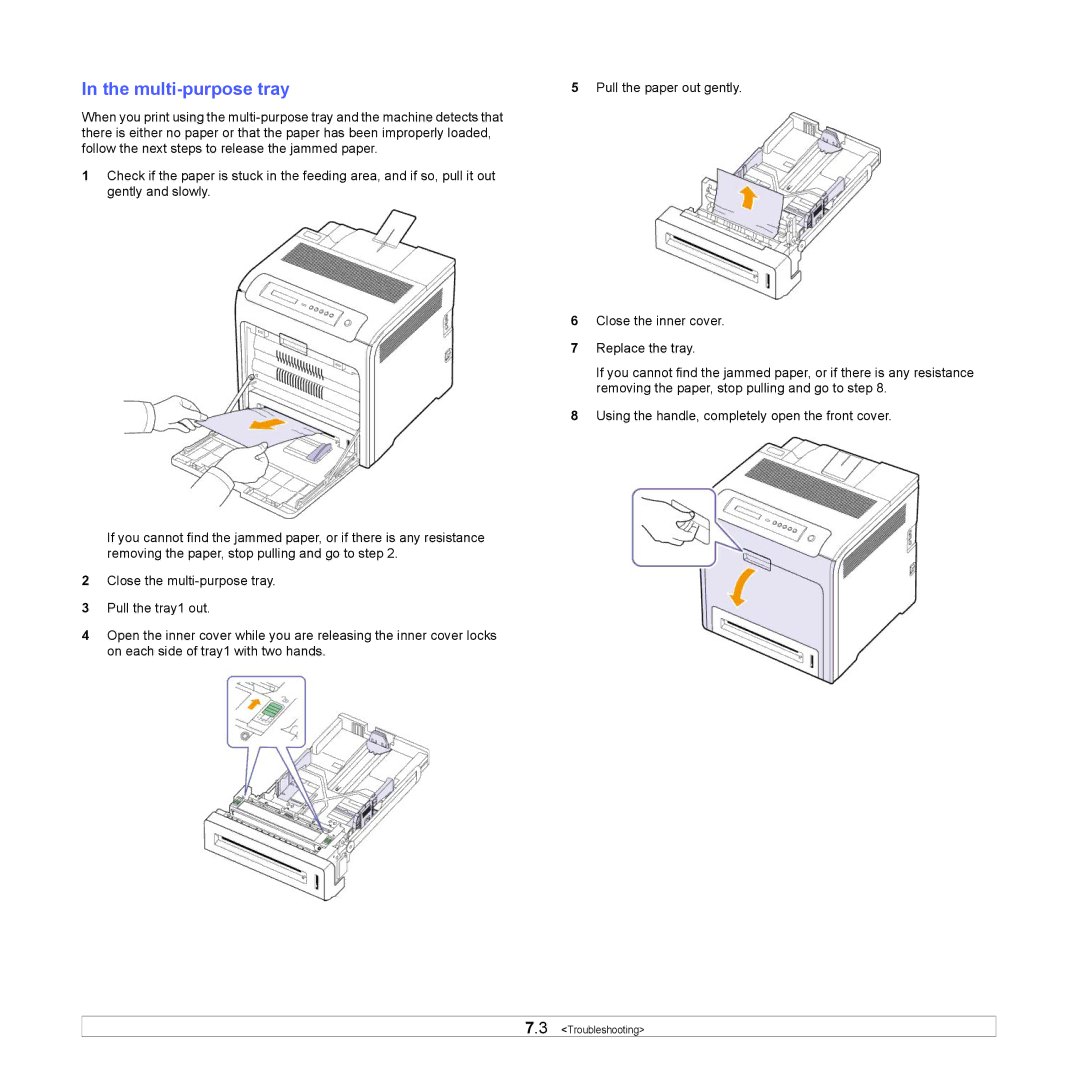 Samsung CLP-660 Series, CLP-610 Series manual Multi-purpose tray 