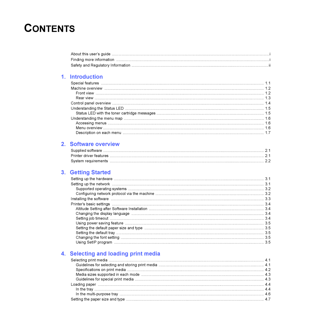 Samsung CLP-660 Series, CLP-610 Series manual Contents 