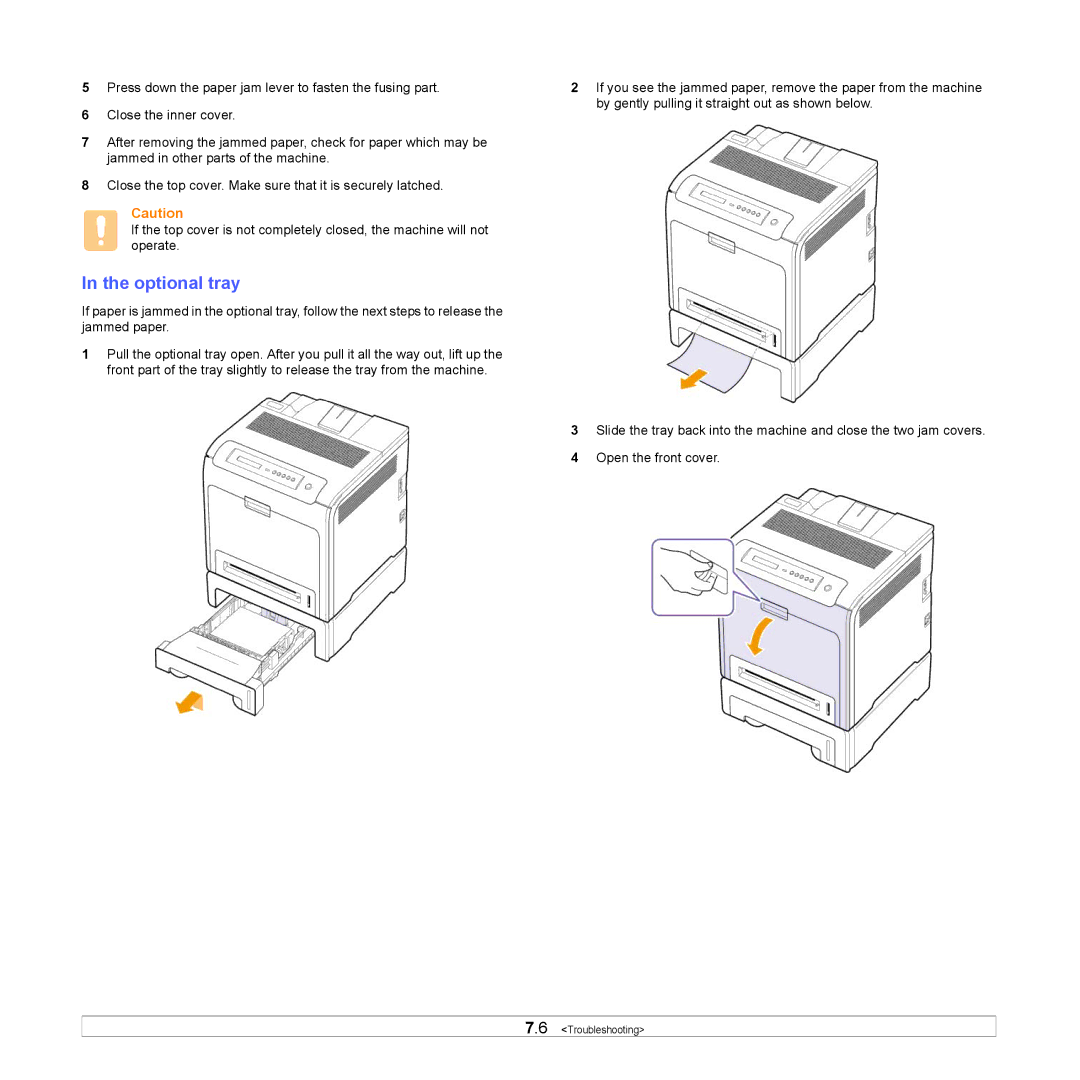 Samsung CLP-610 Series, CLP-660 Series manual Optional tray 