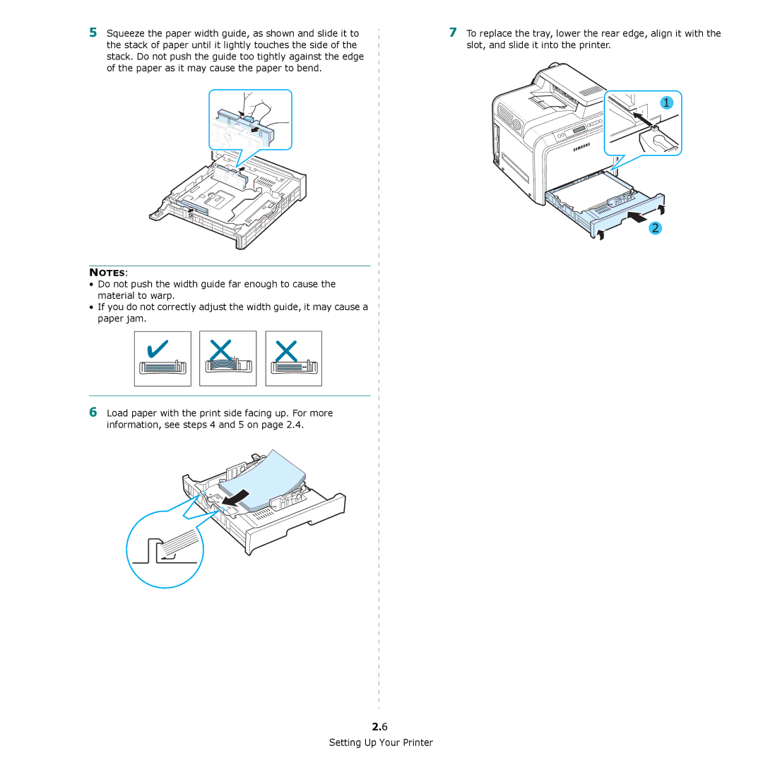 Samsung CLP-650 Series manual Setting Up Your Printer 