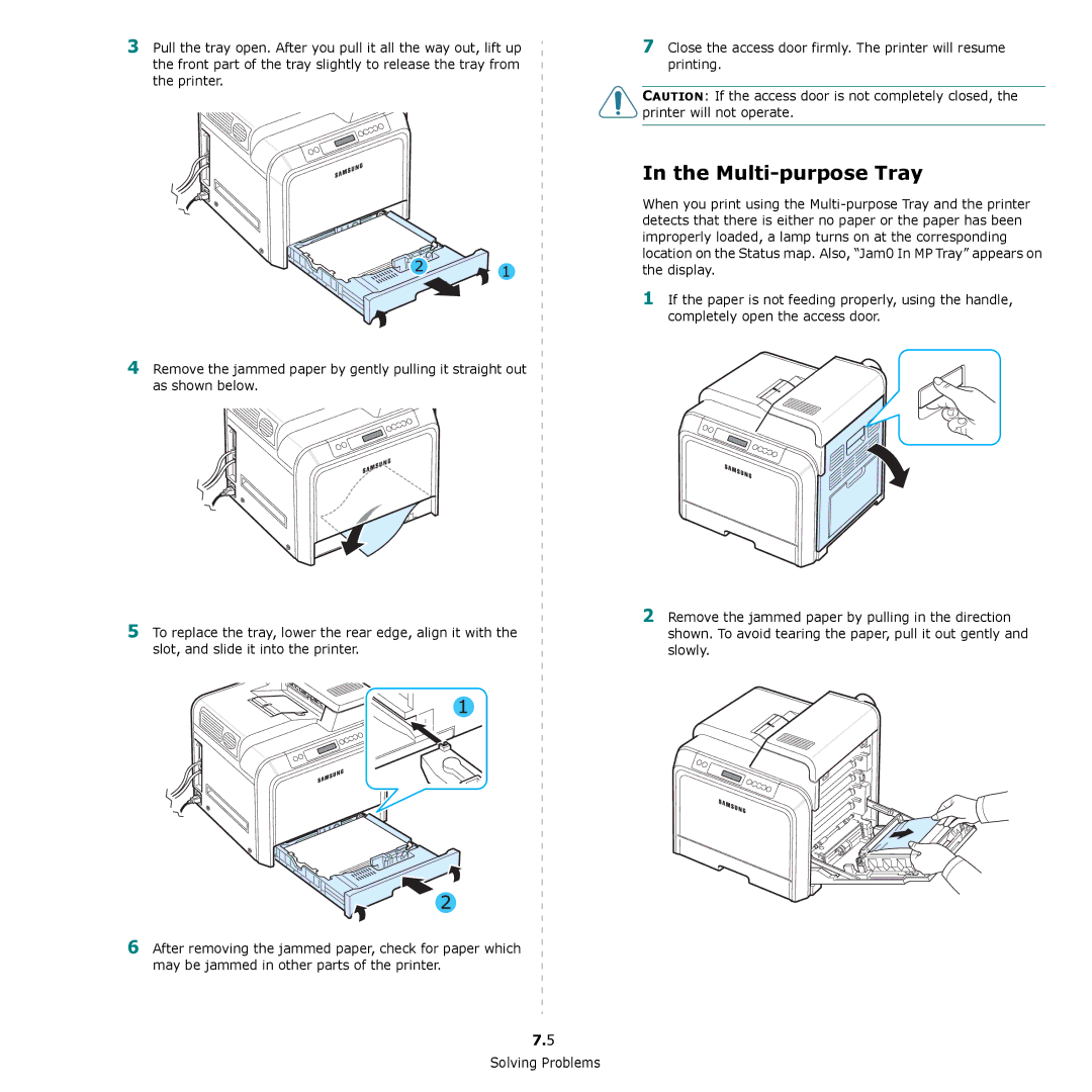 Samsung CLP-650 Series manual Multi-purpose Tray 