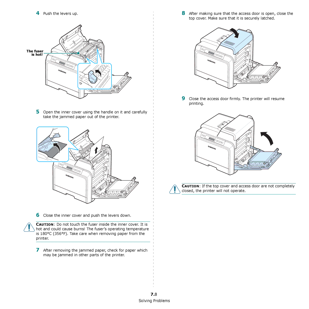 Samsung CLP-650 Series manual Solving Problems 