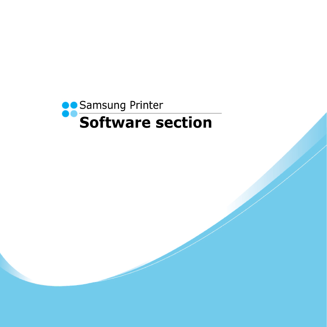 Samsung CLP-660, CLP-610 manual Software section 